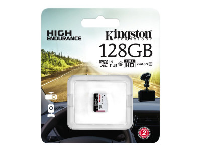 Kingston : 128GBMICROSDXCENDURANCE 95R/45W C10 A1 UHS-I card only