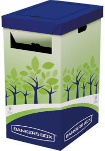 Fellowes BANKERS BOX Recycling-Behälter, groß, grün/blau