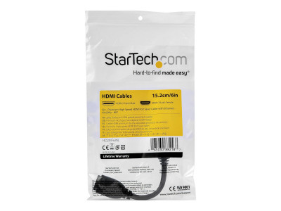 Startech : 6IN HDMI 2.0 PORT SAVER cable - GRIPPING CONNECTOR - 4K 60HZ