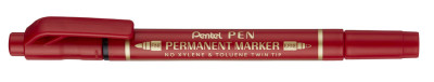 Pentel Marqueur permanent Pen, double pointe, noir