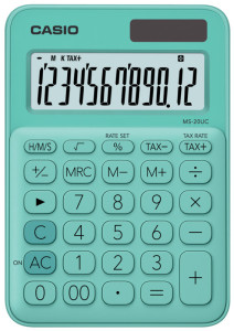 CASIO Calculatrice de bureau MS-20UC-BU, bleu