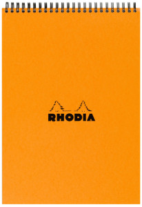 RHODIA Bloc spiralé, format A4, quadrillé 5x5, noir