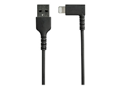 Startech : 1M ANGLED LIGHTNING TO USB CABLE-APPLE MFI CERTIFIED-BLACK