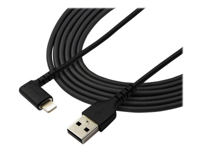 Startech : 2M ANGLED LIGHTNING TO USB CABLE-APPLE MFI CERTIFIED-BLACK