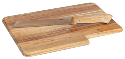 Esmeyer Planche à découper, en acacia, avec couteau à pain