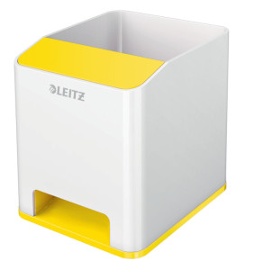 LEITZ Sound Stifteköcher WOW Duo Colour, 2 Fächer, gelb