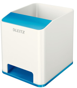 LEITZ Sound Stifteköcher WOW Duo Colour, 2 Fächer, eisblau