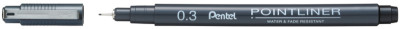 Pentel Permanent Fineliner Pointliner, schwarz, 0,3 mm