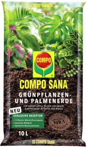 COMPO SANA Terreau plantes vertes et palmiers, 10 litres