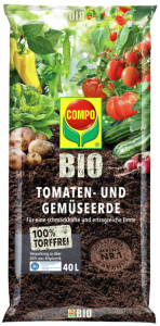COMPO BIO Terreau tomates et légumes sans tourbe, 40 litres