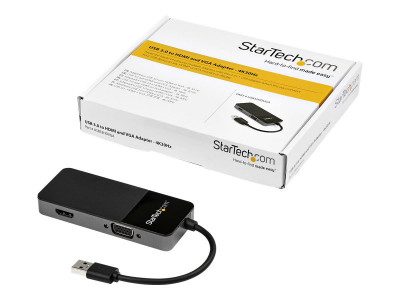 Startech : USB 3.0 TO HDMI VGA ADAPTER 4K 30HZ-2-IN-1 MULTIPORT ADAPTER