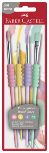FABER-CASTELL Set de pinceaux à poils synthétiques pastel