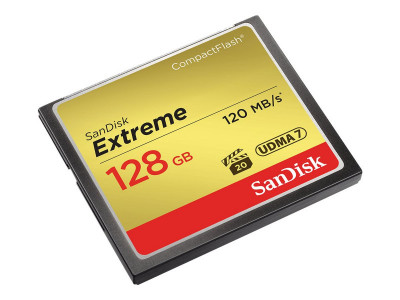 SANDISK : CF card 128GB EXTREME 120MB/S - 85MB/S WRITE