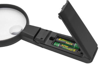 WEDO LED-Lupe mit ausklappbarem Standfuß, schwarz