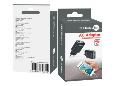 Mobilis : AC ADAPTOR 2 USB CHARGER ACCESSORIES