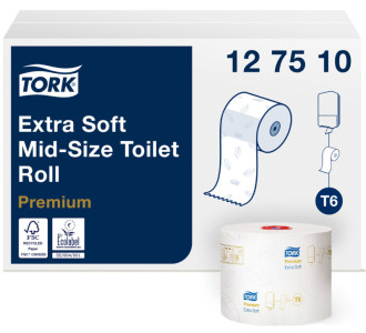 TORK Papier toilette rouleau Midi, 3 plis, 70 m, blanc