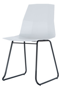 PAPERFLOW Chaise visiteur CUBE, set de 2, blanc