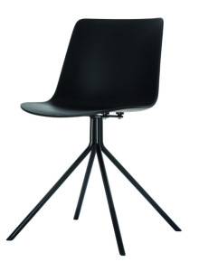 PAPERFLOW Chaise visiteur DN, set de 2, noir