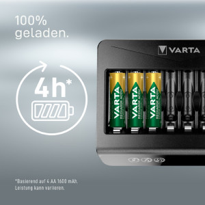 VARTA Chargeur LCD Multi Charger+, 4x piles Mignon AA incl.