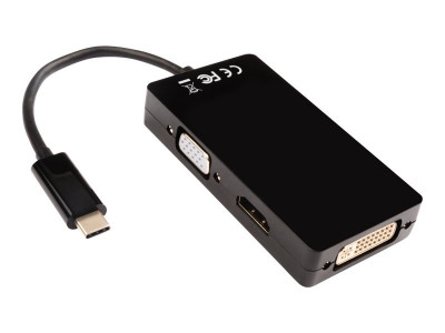 V7 : BLACK USB C ADAPTERUSB C TO VGA DVI HDMI ADAPTER