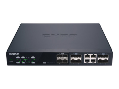 Qnap : MGM SWITCH 12 PORT 10GBE SPEED 8PORT SFP+ 4PORT SFP+/ NBASE-T