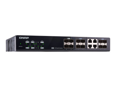 Qnap : MGM SWITCH 12 PORT 10GBE SPEED 8PORT SFP+ 4PORT SFP+/ NBASE-T