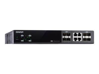 Qnap : MGM SWITCH 8 PORT 10GBE SPEED 4PORT SFP+ 4PORT SFP+/ NBASE-T