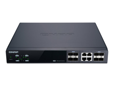 Qnap : MGM SWITCH 8 PORT 10GBE SPEED 4PORT SFP+ 4PORT SFP+/ NBASE-T