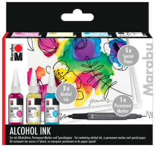 Marabu Set d'encre permanente Alcohol Ink FLOWERS