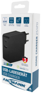 ANSMANN USB-Adapterstecker HOME CHARGER 254PD, schwarz