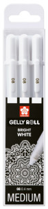 SAKURA Stylo roller encre gel Gelly Roll Bright White 0,4 mm