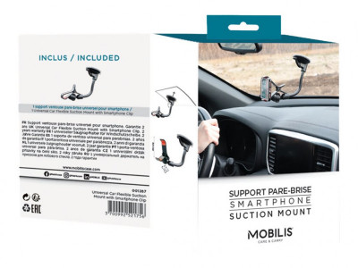 Mobilis : UNVIERSAL CAR FLEXIBLE SUCTION MOUNT avec SMARTPHONE CLIP