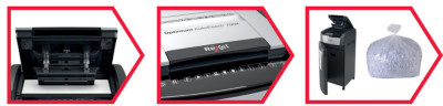 REXEL Aktenvernichter Optimum AutoFeed+ 100X, 4 x 28 mm