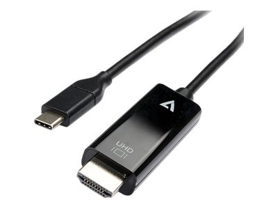 V7 : CABLE USBC VERS HDMI NOIR 2M 4K 3840 X 2160 A 60 HZ