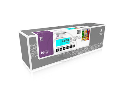 Astar AS14331 pour OKI C3450 toner CYAN 43459331 2500 pages