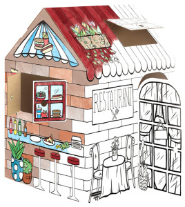 Fellowes Maison de jeu Candy Shop/Restaurant, carton ondulé