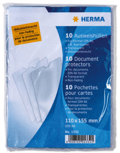 HERMA Pochette pour carte, PP, 1 poche, 80 x 115 mm, en pack