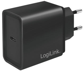 LogiLink Chargeur secteur USB, 1x USB-C PD, 18 watt, noir