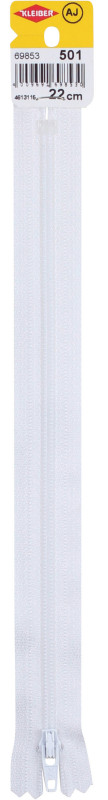 KLEIBER Fermeture éclair, plastique, longueur: 220 mm, gris