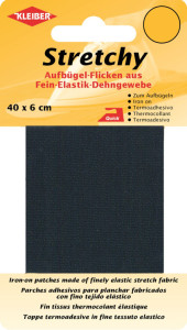 KLEIBER Patch thermocollant élastique, 400 x 60 mm, noir