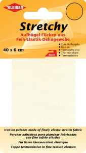KLEIBER Patch thermocollant élastique, 400 x 60 mm, gris