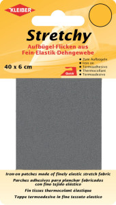 KLEIBER Patch thermocollant élastique, 400 x 60 mm, gris