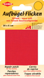 KLEIBER Patch thermocollant Zephir, 300 x 60 mm, gris foncé