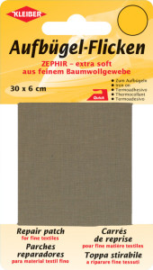 KLEIBER Patch thermocollant Zephir, 300 x 60 mm, brun foncé