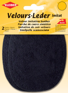 KLEIBER Patch thermocollant en velours, ovale, beige