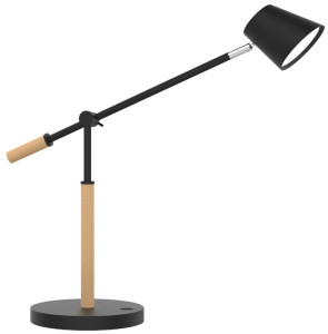 UNiLUX Lampe de bureau à LED VICKY, dimmable, hêtre/noir