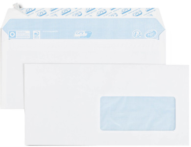 GPV Enveloppes, DL, 110 x 220 mm, blanc, avec fenêtre