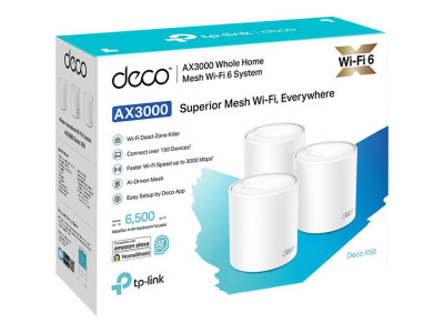 TP-Link : AX3000WHOLE HOME MESH WI-FI 6 SYSTEM 574 MBPS AT 2.4 GHZ + 240