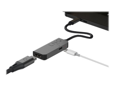 Telco Accessories : LINQ 2IN1 USB-C MULTIPORT HUB BLACK GREY