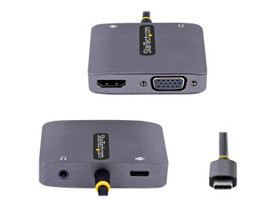 Startech : USB C VIDEO ADAPTER HDMI/VGA - 4K 60HZ 3.5MM AUDIO 100W